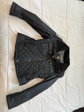 Black Belstaff Women's Jacket with Corduroy Collar